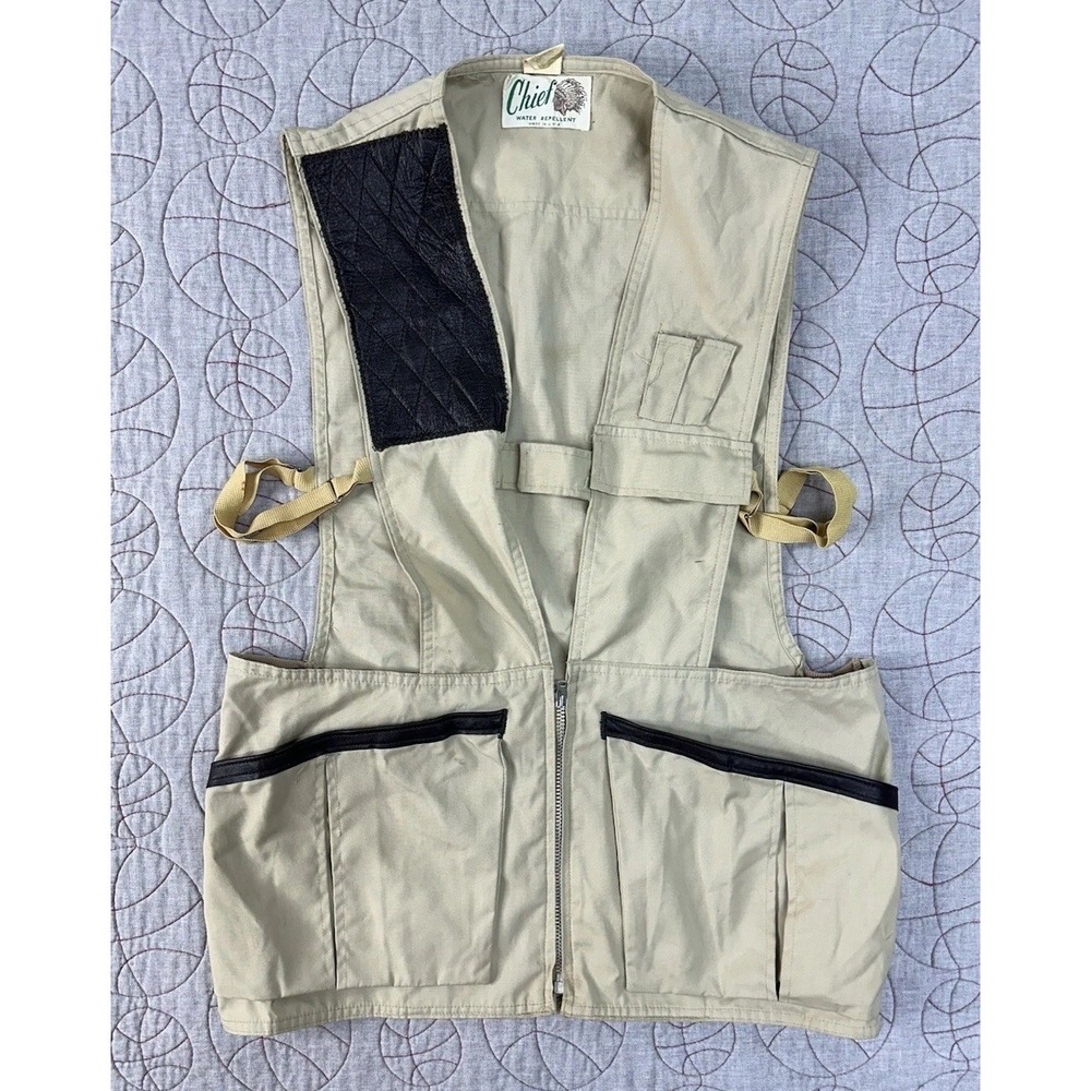 Vtg Chief Shooting Vest Water Repellent / Made In USA / Men's One Size